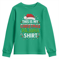 This Is My Christmas Pajama Youth Sweatshirt Funny Xmas PJs - Wonder Print Shop