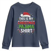 This Is My Christmas Pajama Youth Sweatshirt Funny Xmas PJs - Wonder Print Shop