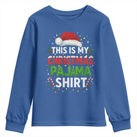 This Is My Christmas Pajama Youth Sweatshirt Funny Xmas PJs - Wonder Print Shop