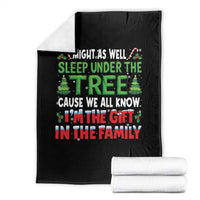 Funny Christmas Throw Blanket I'm The Gift Family Pajama - Wonder Print Shop