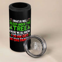 Funny Christmas 4 in 1 Can Cooler Tumbler I'm The Gift Family Pajama - Wonder Print Shop