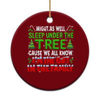 Funny Christmas Ceramic Ornament I'm The Gift Family Pajama - Wonder Print Shop