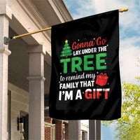 Funny Christmas Garden Flag Lay Under The Tree Xmas Family Pajama Gift - Wonder Print Shop