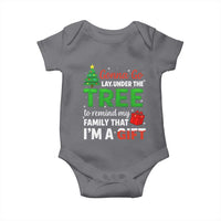 Funny Christmas Baby Onesie Lay Under The Tree Xmas Family Pajama Gift - Wonder Print Shop