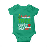 Funny Christmas Baby Onesie Lay Under The Tree Xmas Family Pajama Gift - Wonder Print Shop