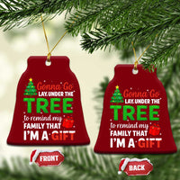 Funny Christmas Ceramic Ornament Lay Under The Tree Xmas Family Pajama Gift - Wonder Print Shop