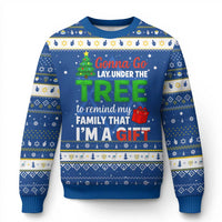 Funny Christmas Hanukkah Ugly Sweater Lay Under The Tree Xmas Family Pajama Gift - Wonder Print Shop