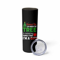 Funny Christmas Skinny Tumbler Lay Under The Tree Xmas Family Pajama Gift - Wonder Print Shop