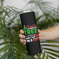 Funny Christmas Skinny Tumbler Lay Under The Tree Xmas Family Pajama Gift - Wonder Print Shop