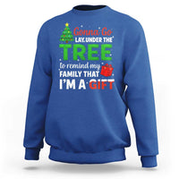 Funny Christmas Sweatshirt Lay Under The Tree Xmas Family Pajama Gift - Wonder Print Shop