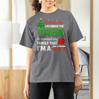 Funny Christmas T Shirt For Women Lay Under The Tree Xmas Family Pajama Gift - Wonder Print Shop