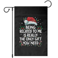 Being Related To Me Funny Christmas Garden Flag Family Xmas Pajamas - Wonder Print Shop
