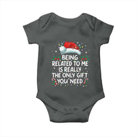 Being Related To Me Funny Christmas Baby Onesie Family Xmas Pajamas - Wonder Print Shop