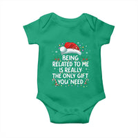 Being Related To Me Funny Christmas Baby Onesie Family Xmas Pajamas - Wonder Print Shop