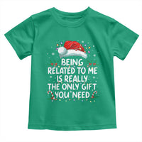 Being Related To Me Funny Christmas Toddler T Shirt Family Xmas Pajamas - Wonder Print Shop