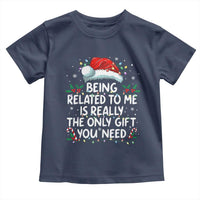 Being Related To Me Funny Christmas Toddler T Shirt Family Xmas Pajamas - Wonder Print Shop