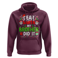 Dear Santa My Brother Did It Funny Christmas Hoodie Boys Girls Kids - Wonder Print Shop