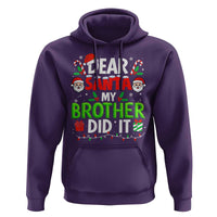 Dear Santa My Brother Did It Funny Christmas Hoodie Boys Girls Kids - Wonder Print Shop