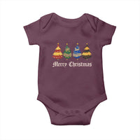 Christmas Tree Baby Onesie Retro Wizard Trees Magical Cute Family Pajama - Wonder Print Shop