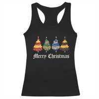 Christmas Tree Racerback Tank Top Retro Wizard Trees Magical Cute Family Pajama - Wonder Print Shop
