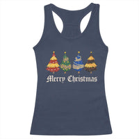Christmas Tree Racerback Tank Top Retro Wizard Trees Magical Cute Family Pajama - Wonder Print Shop