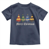 Christmas Tree Toddler T Shirt Retro Wizard Trees Magical Cute Family Pajama - Wonder Print Shop