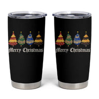 Christmas Tree Tumbler Cup Retro Wizard Trees Magical Cute Family Pajama - Wonder Print Shop