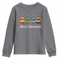 Christmas Tree Youth Sweatshirt Retro Wizard Trees Magical Cute Family Pajama - Wonder Print Shop
