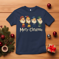 Merry Christmas Santa T Shirt Vintage Wizard Holiday Season Cute Family Pajama - Wonder Print Shop