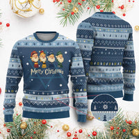 Merry Christmas Santa Hanukkah Ugly Sweater Vintage Wizard Holiday Season Cute Family Pajama - Wonder Print Shop