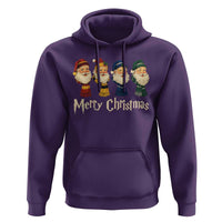 Merry Christmas Santa Hoodie Vintage Wizard Holiday Season Cute Family Pajama - Wonder Print Shop