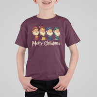 Merry Christmas Santa T Shirt For Kid Vintage Wizard Holiday Season Cute Family Pajama - Wonder Print Shop