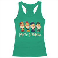Merry Christmas Santa Racerback Tank Top Vintage Wizard Holiday Season Cute Family Pajama - Wonder Print Shop