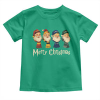 Merry Christmas Santa Toddler T Shirt Vintage Wizard Holiday Season Cute Family Pajama - Wonder Print Shop
