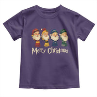 Merry Christmas Santa Toddler T Shirt Vintage Wizard Holiday Season Cute Family Pajama - Wonder Print Shop