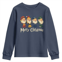 Merry Christmas Santa Youth Sweatshirt Vintage Wizard Holiday Season Cute Family Pajama - Wonder Print Shop