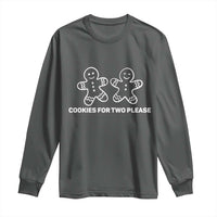 Cookies For Two Please Pregnancy Announcement Christmas Long Sleeve Shirt - Wonder Print Shop