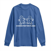 Cookies For Two Please Pregnancy Announcement Christmas Long Sleeve Shirt - Wonder Print Shop
