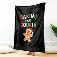 Christmas Pregnant Throw Blanket Baking A Little Cookie Maternity Pregnancy Announcement - Wonder Print Shop