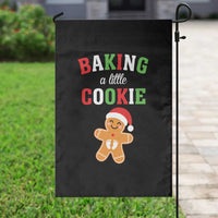 Christmas Pregnant Garden Flag Baking A Little Cookie Maternity Pregnancy Announcement - Wonder Print Shop
