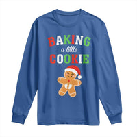 Christmas Pregnant Long Sleeve Shirt Baking A Little Cookie Maternity Pregnancy Announcement - Wonder Print Shop