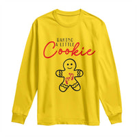 Christmas Pregnant Long Sleeve Shirt Baking A Little Cookie Maternity Gingerbread - Wonder Print Shop