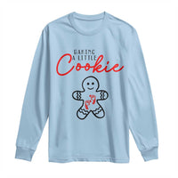 Christmas Pregnant Long Sleeve Shirt Baking A Little Cookie Maternity Gingerbread - Wonder Print Shop