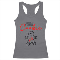Christmas Pregnant Racerback Tank Top Baking A Little Cookie Maternity Gingerbread - Wonder Print Shop
