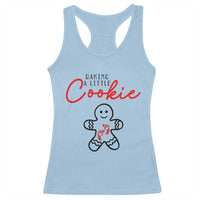 Christmas Pregnant Racerback Tank Top Baking A Little Cookie Maternity Gingerbread - Wonder Print Shop