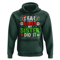 Dear Santa My Sister Did It Funny Christmas Hoodie Boys Girls Kids - Wonder Print Shop