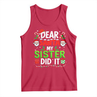 Dear Santa My Sister Did It Funny Christmas Tank Top Boys Girls Kids - Wonder Print Shop