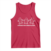 Cookies For Three Please Pregnancy Announcement Christmas Tank Top - Wonder Print Shop