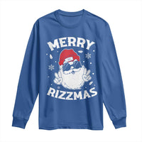 Funny Christmas Santa Long Sleeve Shirt Merry Rizzmas Kids Teens School