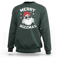 Funny Christmas Santa Sweatshirt Merry Rizzmas Kids Teens School - Wonder Print Shop